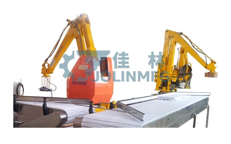 High productivity industrial robot palletizer